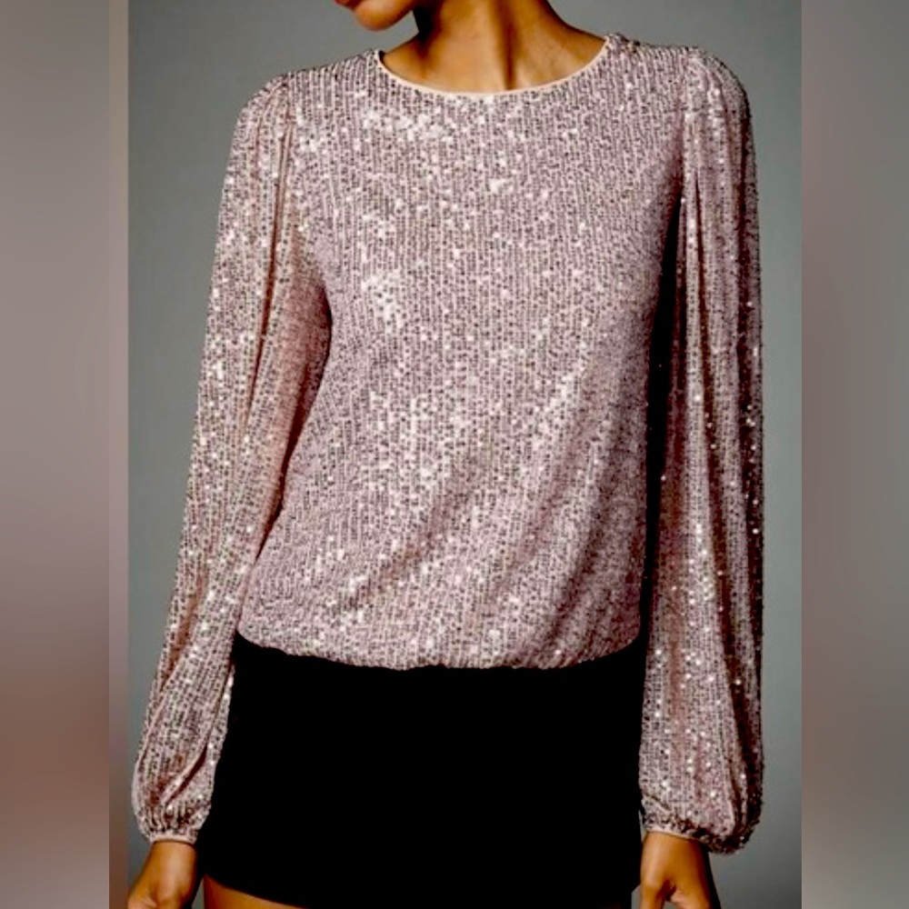 Anthropologie Sequin Top.